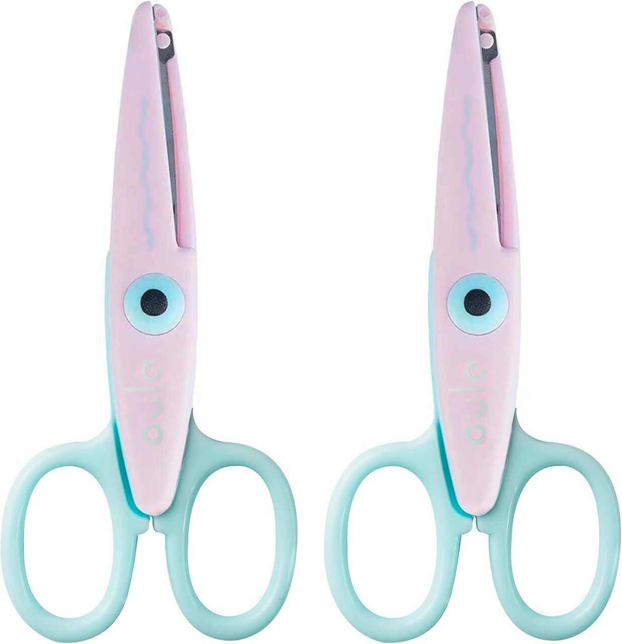 Decorative Pattern Edge Craft Scissors (2-Pack), Pink, Stainless Steel, Ambidextrous, Suitable for Fun DIY Scrapbooking Crafting Projects for Kids & Adults